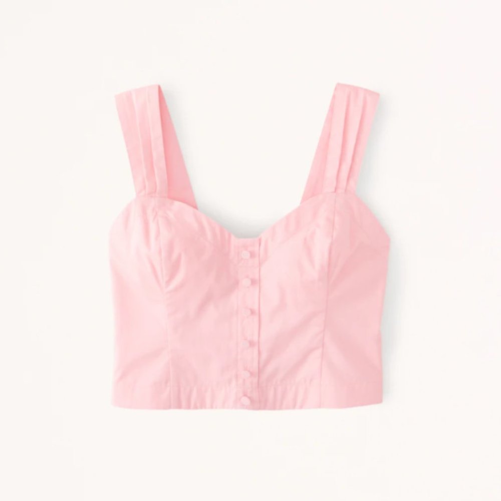 Abercrombie & Fitch Medium Pink Poplin Top